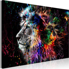 Canvas Print - Crazy Lion (1 Part) Wide