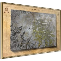 Artgeist Raised Relief Map: Munich juliste