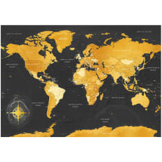Artgeist Map: Golden World fototapetti