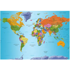 Artgeist World Map: Colourful Geography fototapetti