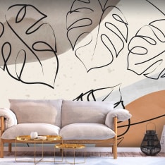 Artgeist Minimalistic Monstera Leaves itseliimautuva fototapetti