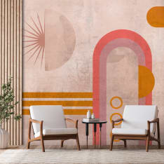 Artgeist Pink Arcs itseliimautuva fototapetti