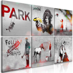 Canvas Print - Banksy Collage (6 Parts)