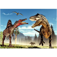 Artgeist Fighting Dinosaurs self-adhesive photo wallpaper