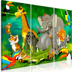 Artgeist Colourful Safari (3 Parts) taulusetti