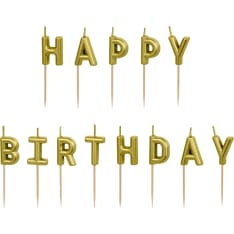 PartyDeco Happy Birthday kakkukynttilät 2,5 cm