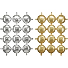 PartyDeco Foil backdrop gold-silver, double-sided 78 x 107 cm