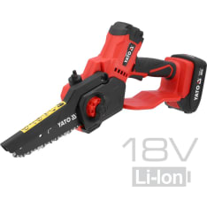 Yato cordless chainsaw 7" 18V + 2 Ah battery and charger set