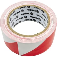 Vorel varoitusteippi 48mm x 33m punainen/valkoinen