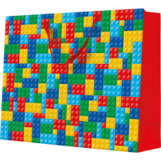 Värikkäät palikat lahjakassi