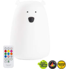 Rabbit & Friends Bear Lamp with remote control (USB type C) - WHITE