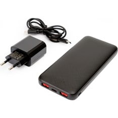 Platinet 10000mAh varavirta + PD 20W laturi+USB-C latauskaapeli