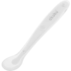 Akuku white silicone first spoon