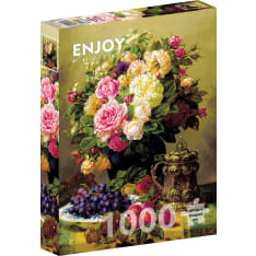 ENJOY Jean-Baptiste Robie: Still Life with Roses 1000p palapeli