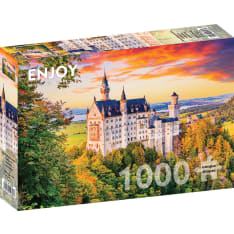 ENJOY Neuschwanstein Castle in Autumn, Germany 1000p palapeli