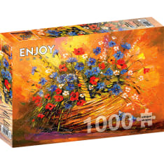 ENJOY Basket with Flowers 1000p palapeli