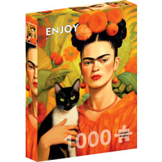 ENJOY Frida Kahlo and Her Cat 1000p palapeli