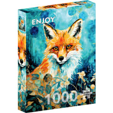 ENJOY Red Fox on Blue 1000p palapeli