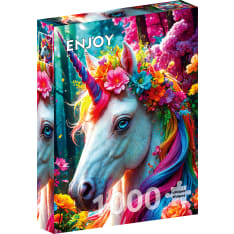 ENJOY Floral Unicorn 1000p palapeli