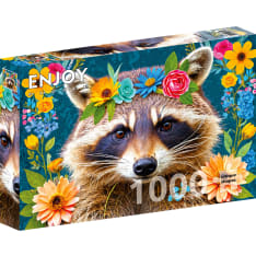 ENJOY Floral Raccoon 1000p palapeli