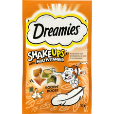 Dreamies 55g ShakeUps Multivitamin R’Roost kana, ankka, kissanminttu kissan herkku