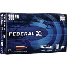 Federal .308 V-Max 7.15 g 20 pc rifle cartridge