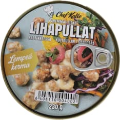 Chef Kalle 230g lihapyörykät kastikkeessa - Lempeä kerma