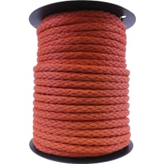 Pipe braided orange polyethylene rope