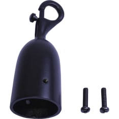 Pipe Ø 38 mm powder coated black End cap with hole