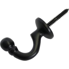 Pipe powder coated black 2 pcs/pack Ball hook
