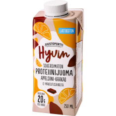 Juustoportti Hyvin proteiinijuoma 250 ml appelsiini-kaakao laktoositon
