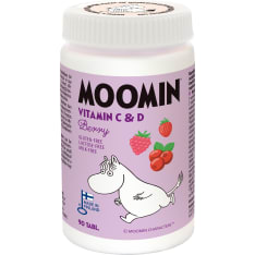 Moomin C&D-vitamiini marja purutabletti 90tabl ravintolisä