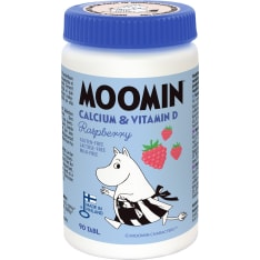 Moomin Calcium & Vitamin D Raspberry 90tablets food supplement