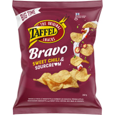 Taffel Big time Bravo sourcream & sweet chili 260g maustettu sipsi