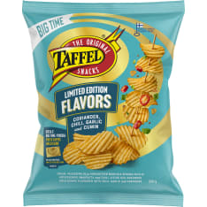 Taffel Limited Edition Flavors chili, garlic, cumin and coriander flavoured chips 260g