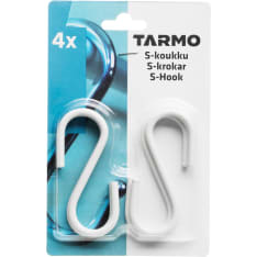 Tarmo 4 kpl valkoinen metalli s-koukku