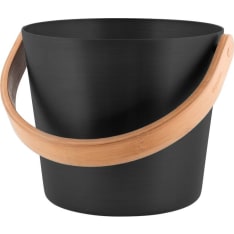 Relaxed black aluminum sauna bucket