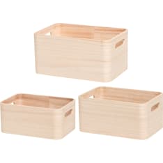 4living wooden basket