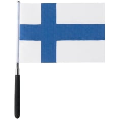 Finland fan flag with telescopic arm
