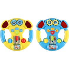 Steering wheel toddler toy with lights and music