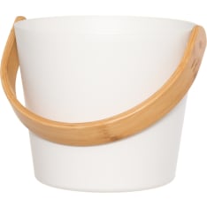 Relaxed White aluminum sauna bucket