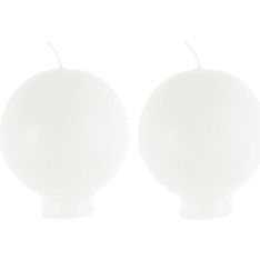 Polar 2-piece footed ball candle