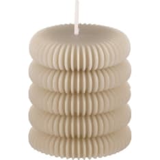 Polar grooved table candle