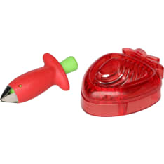 Marjukka strawberry cutter and stalk remover