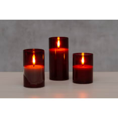 Finnlumor Milton 3D 3pcs led glass candle
