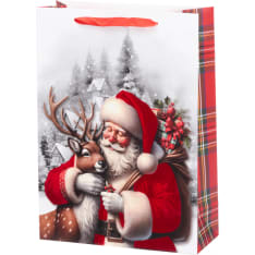 Winteria Joulupukki ja peura lahjakassi