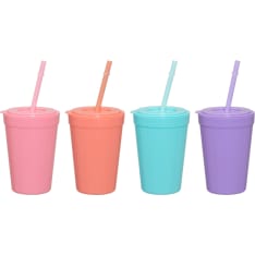 4Living Tumbler with Straw and Lid 4 pcs
