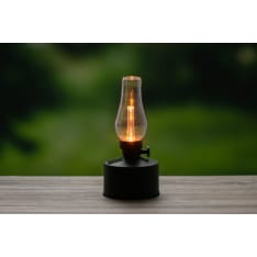 Tarmo Solar Black Solar Cell Oil Lamp