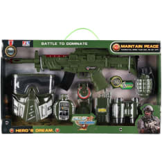 Soldier's equipment playset with sound effects