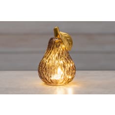 Finnlumor 18 cm Amarant Luumu lasi päärynä LED-valoilla